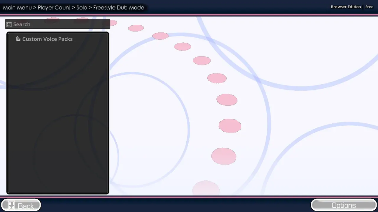 Freestyle Dub Mode custom voice pack list in the free browser game